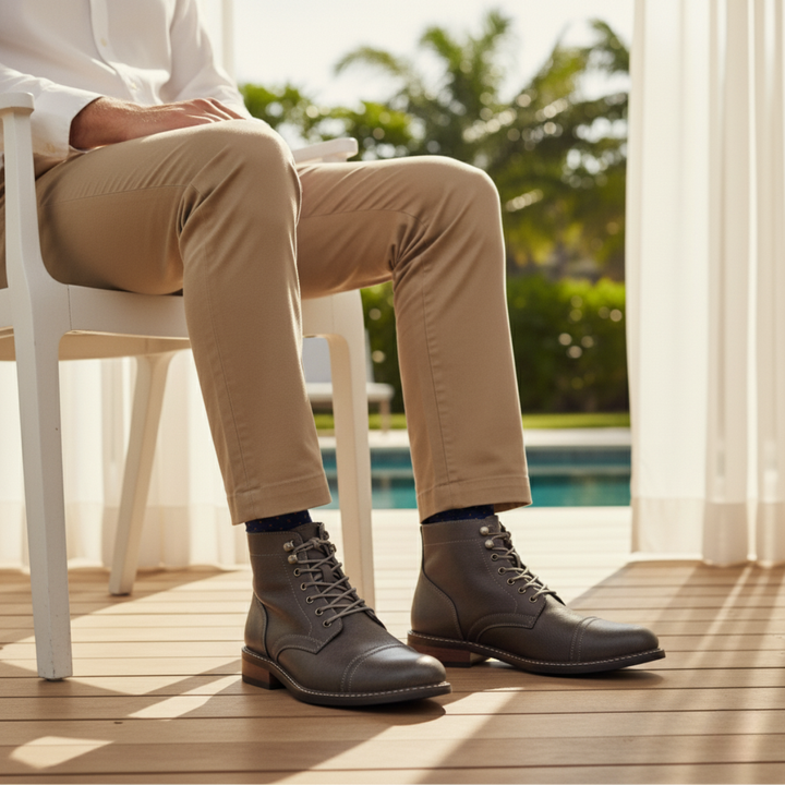 Porto Cervo Lederstiefeletten