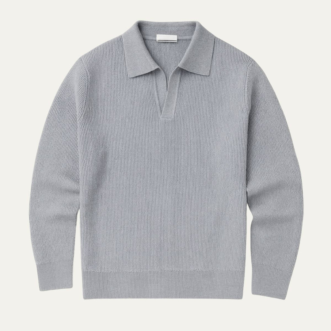 Portofino Knitted Strickpolo Langarm