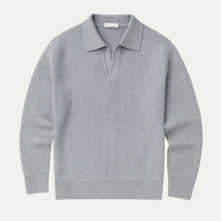 Portofino Knitted Strickpolo Langarm