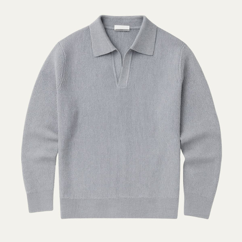 Portofino Knitted Strickpolo Langarm