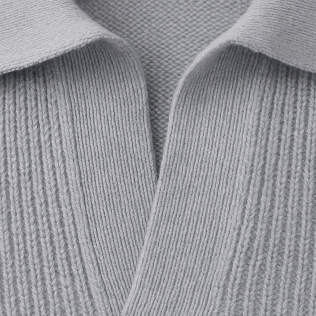 Portofino Knitted Strickpolo Langarm