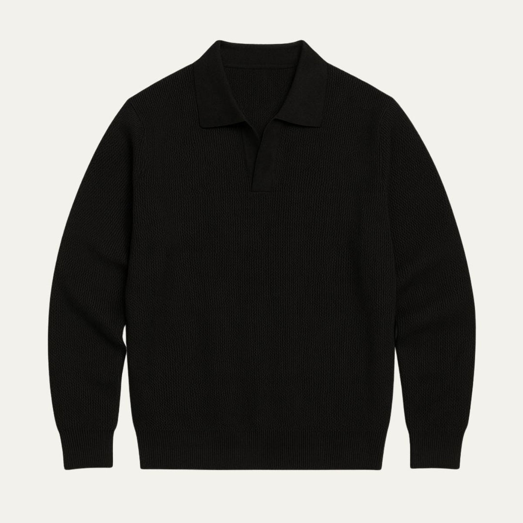 Portofino Knitted Strickpolo Langarm
