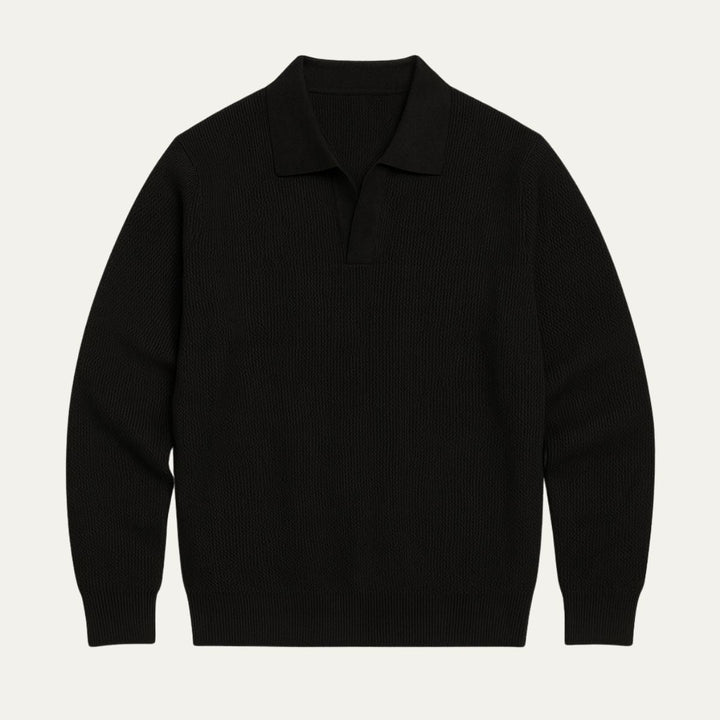Portofino Knitted Strickpolo Langarm