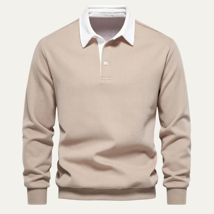 Strickpoloshirt Langarm