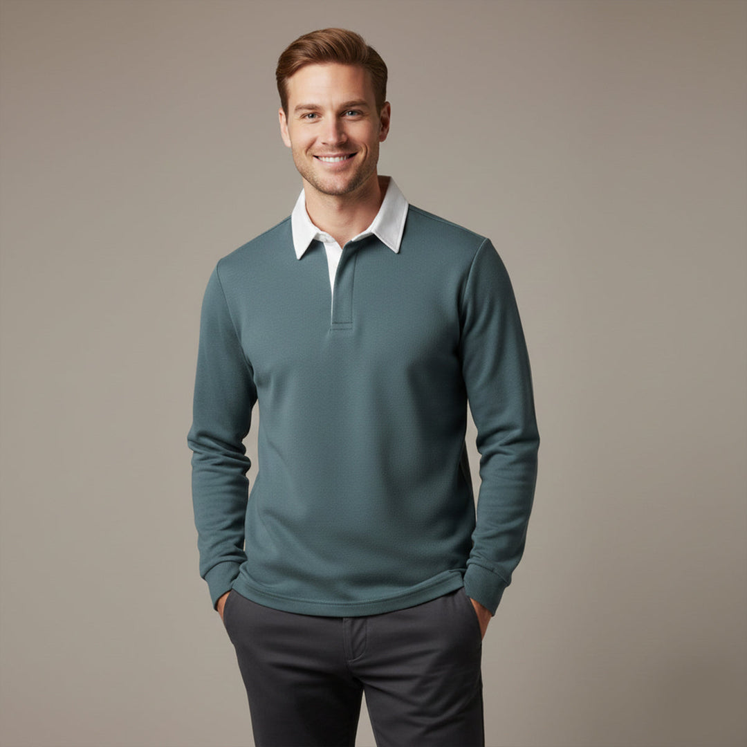 Strickpoloshirt Langarm