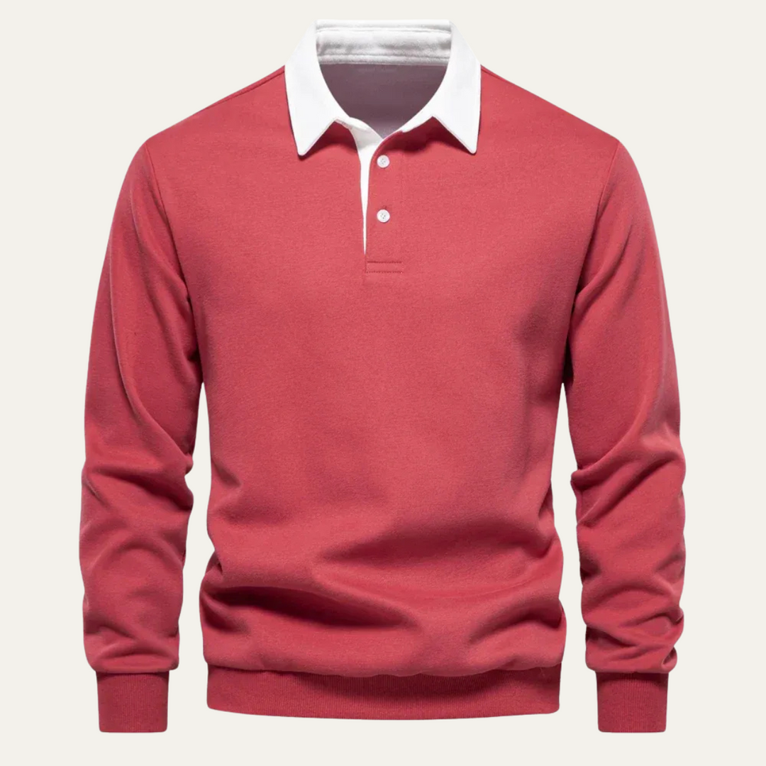 Strickpoloshirt Langarm