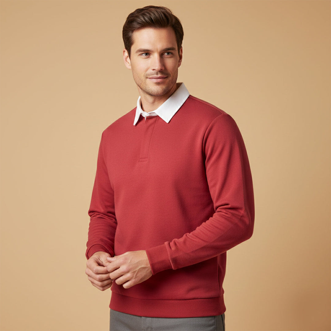 Strickpoloshirt Langarm