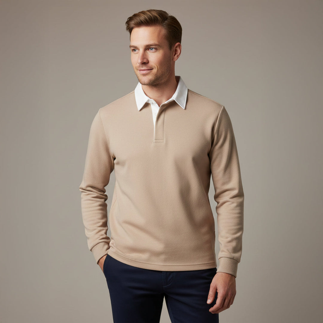 Strickpoloshirt Langarm