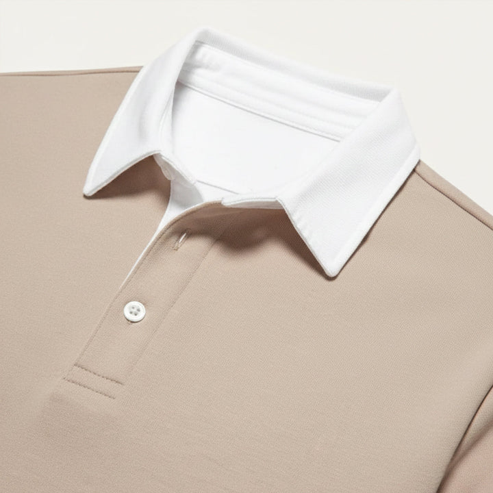 Strickpoloshirt Langarm