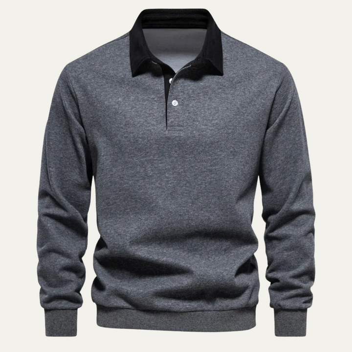 Strickpoloshirt Langarm