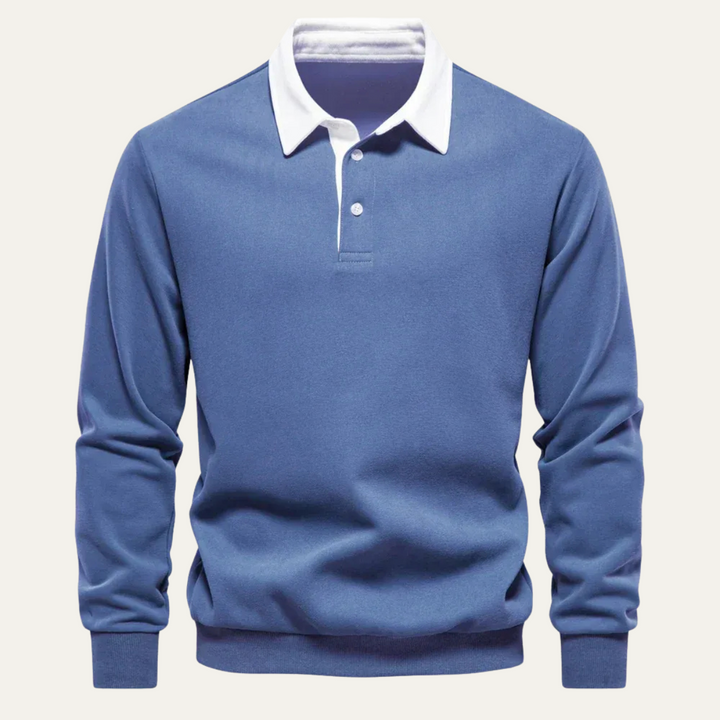 Strickpoloshirt Langarm