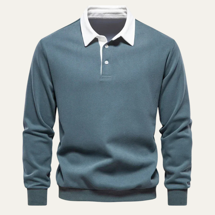 Strickpoloshirt Langarm