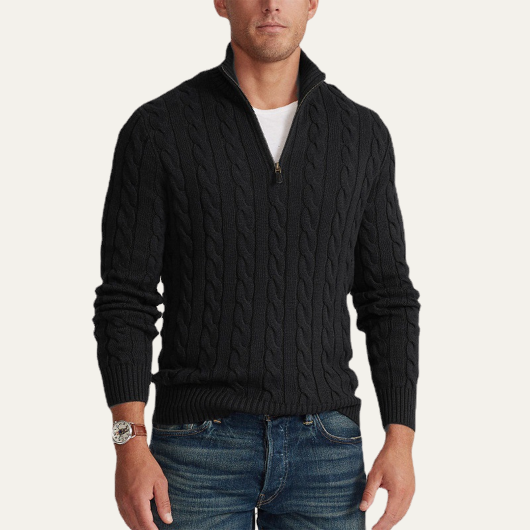 Woodhall Strick-Half-Zip-Pullover