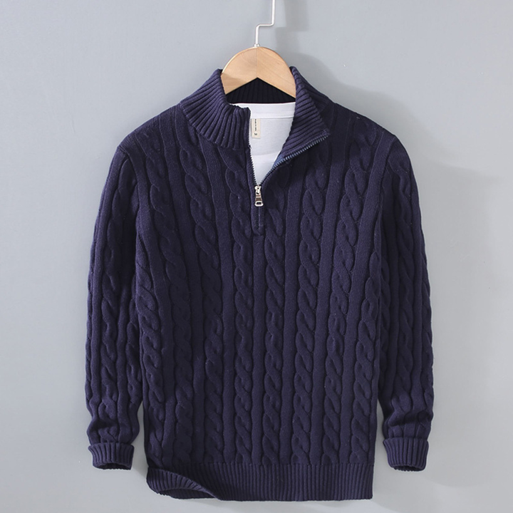 Woodhall Strick-Half-Zip-Pullover