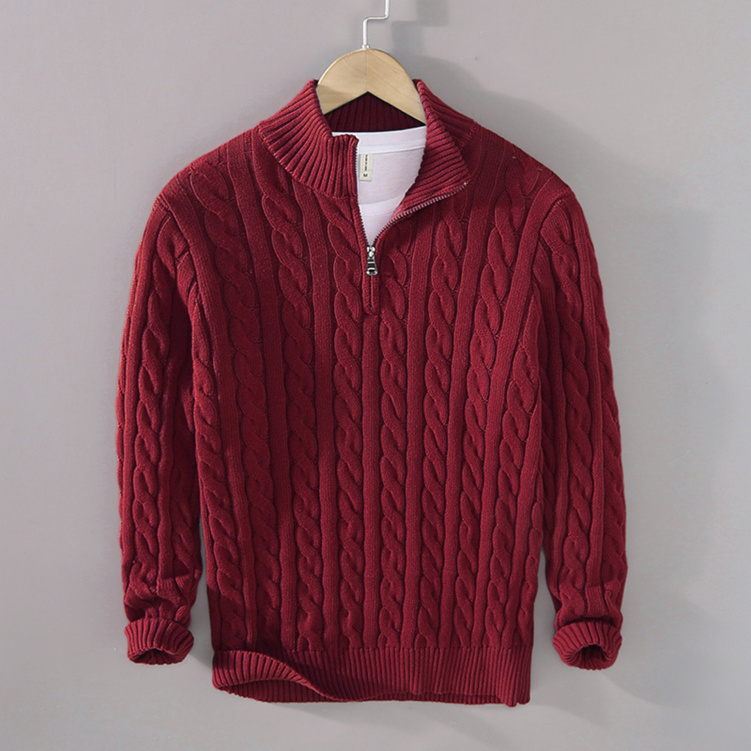 Woodhall Strick-Half-Zip-Pullover